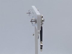 14kt White Gold Floral Design Diamond Dangle Earrings, Like New, Screw Back Post