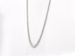 Collana Riviera "Tennis" in oro bianco 14KT con diamanti incastonati a gradini con montatura "Miracle-Set" per un totale di 3,01 carati