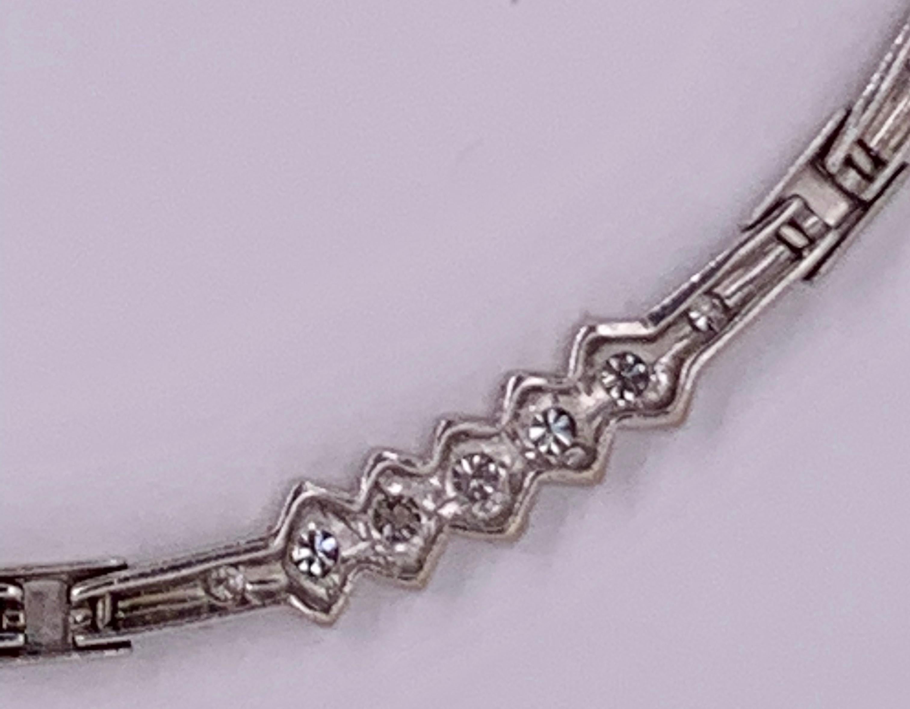 14 Karat White Gold Necklace 1.50 Carat Chain, 21.83 Grams For Sale 7