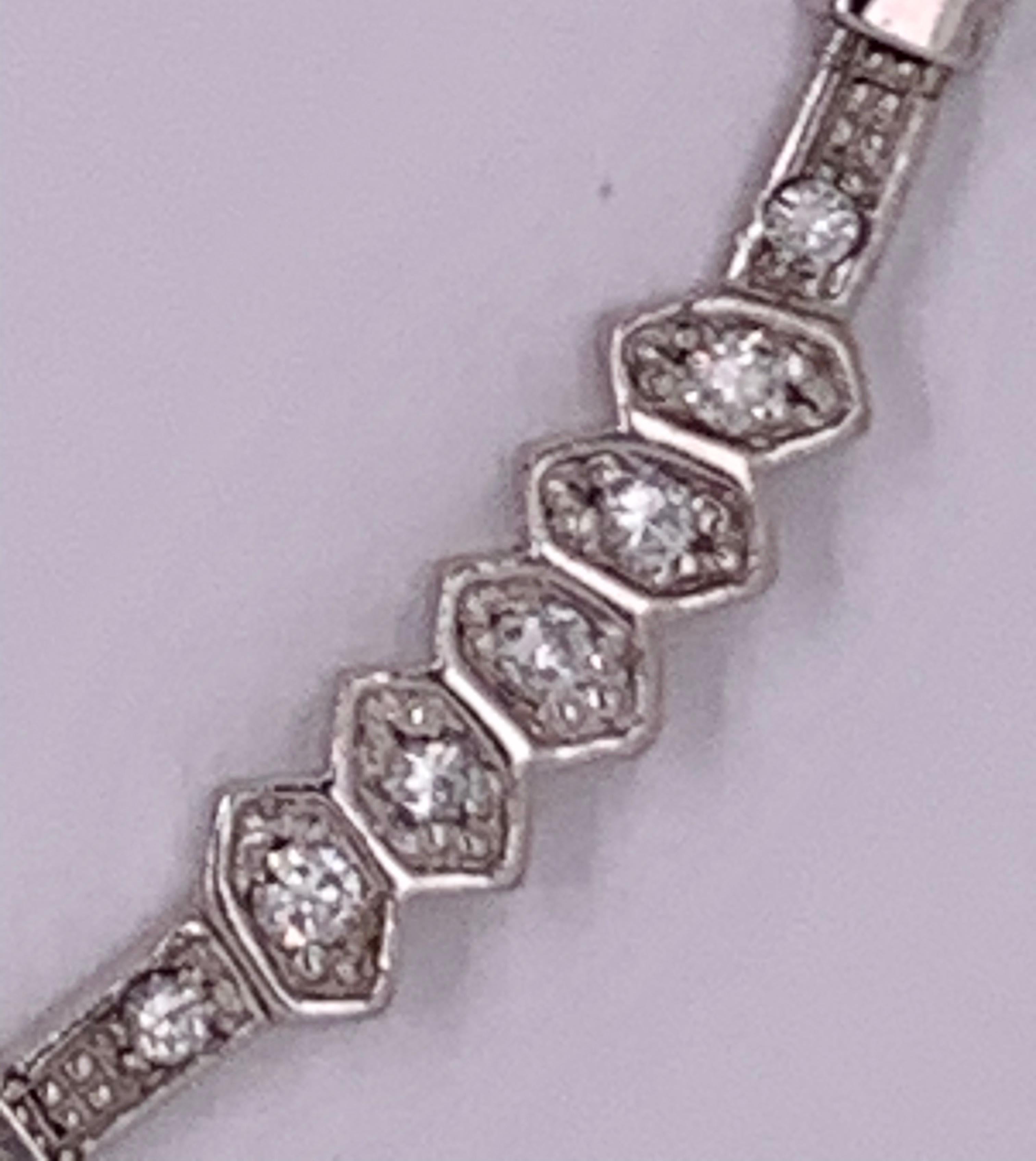 14 Karat White Gold Necklace 1.50 Carat Chain, 21.83 Grams In Good Condition For Sale In Stamford, CT