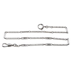 14Kt Weißgold Halskette, Armband oder Taschenuhr Kette circa 1920's / 30's