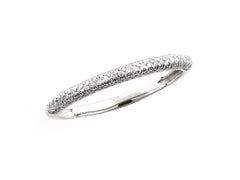 14KT White Gold Pave Round Cut Diamond Eternity Band
