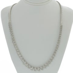 14KT White Gold Pear Shape Diamond Necklace – 4.00CT TW