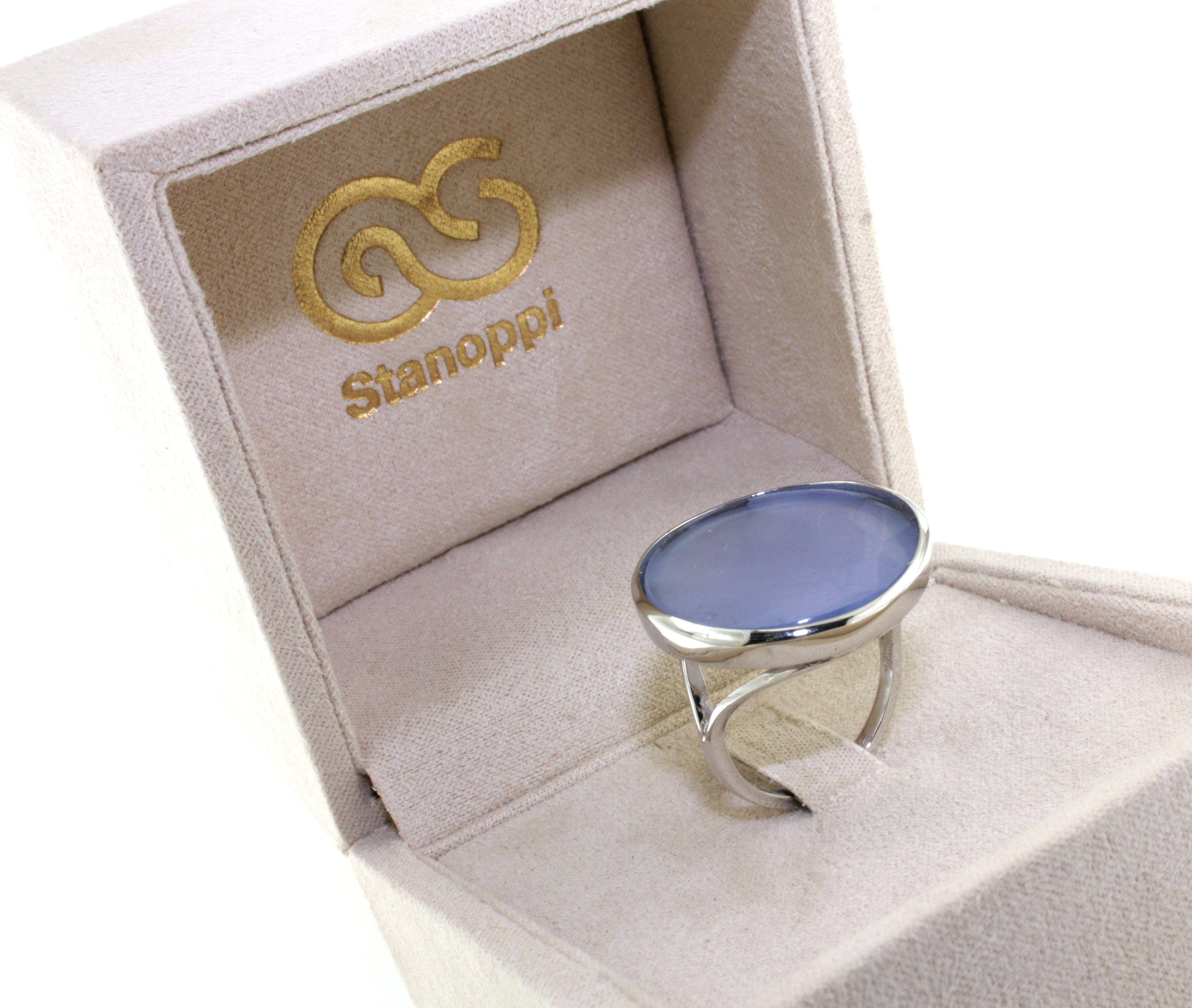 Women's or Men's 14Kt Withe Gold Natural Double Stone BlueTopaz  Fashion Cocktail  Modern Ring For Sale