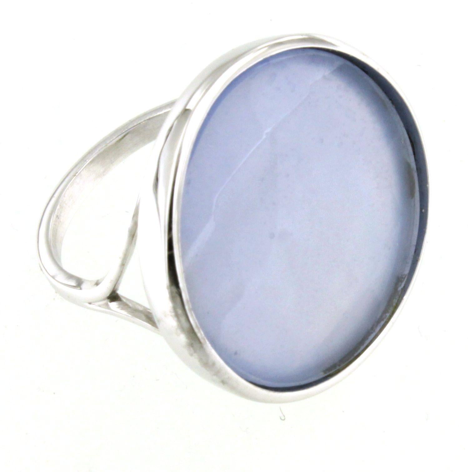 14Kt Withe Gold Natural Double Stone BlueTopaz  Fashion Cocktail  Modern Ring For Sale 1