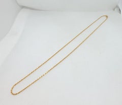 14kt Yellow Gold 18 Inch Rope Chain 1.3mm Wide Milros Design 4gr  Lobster Clasp