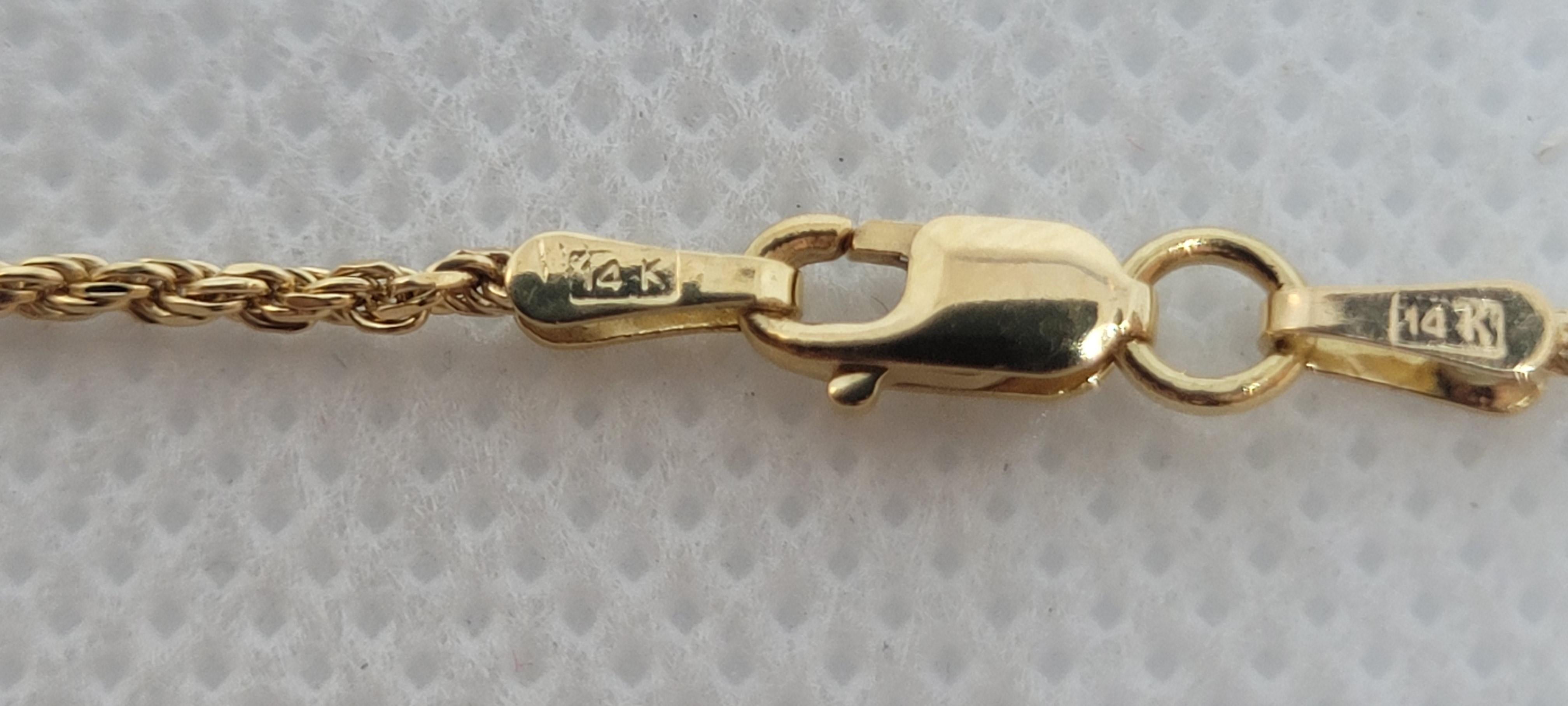Chaîne en or jaune 14 carats de 18 pouces avec motif Milros de 1,3 mm de large 4 g  Fermoir en forme de homard Bon état - En vente à San Diego, CA