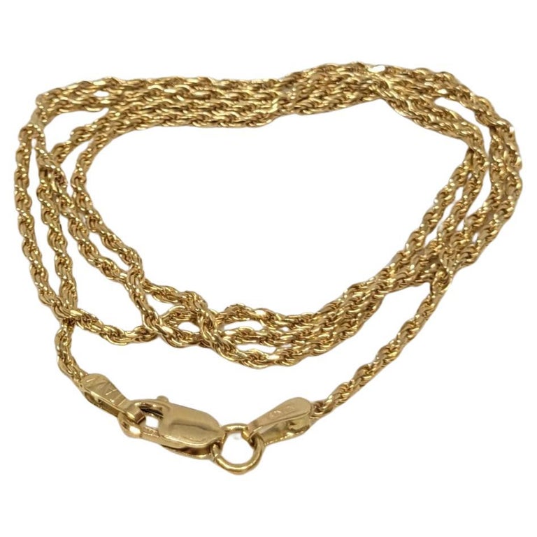 14kt Yellow Gold 18 Inch Rope Chain Wide Milros Design 4gr