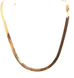 14 Karat Yellow Gold Snake Necklace