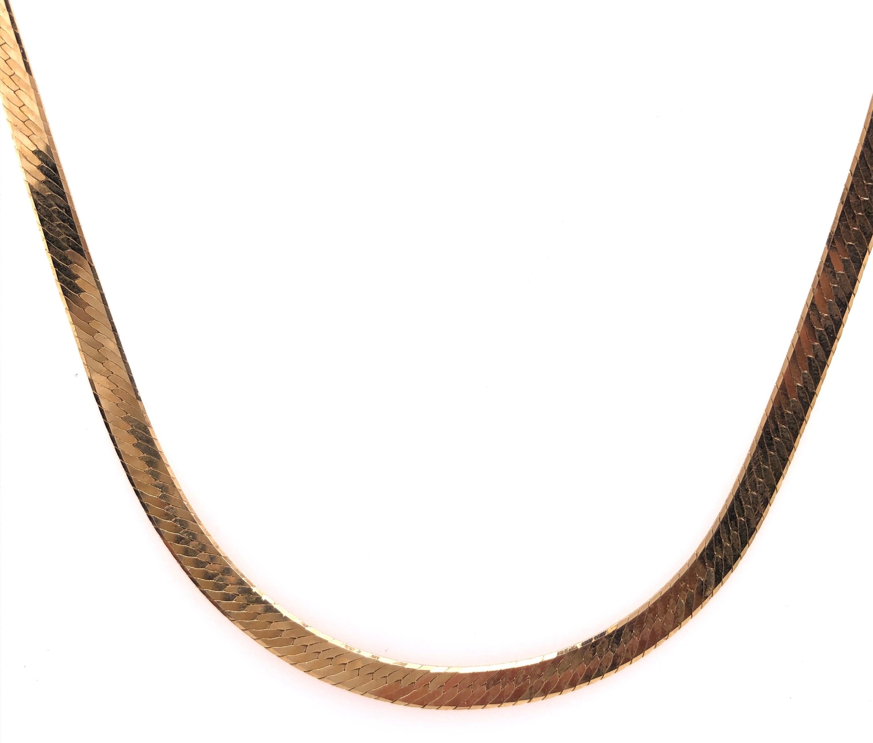 14 Karat Gelbgold Schlangenhalskette im Zustand „Gut“ im Angebot in Stamford, CT