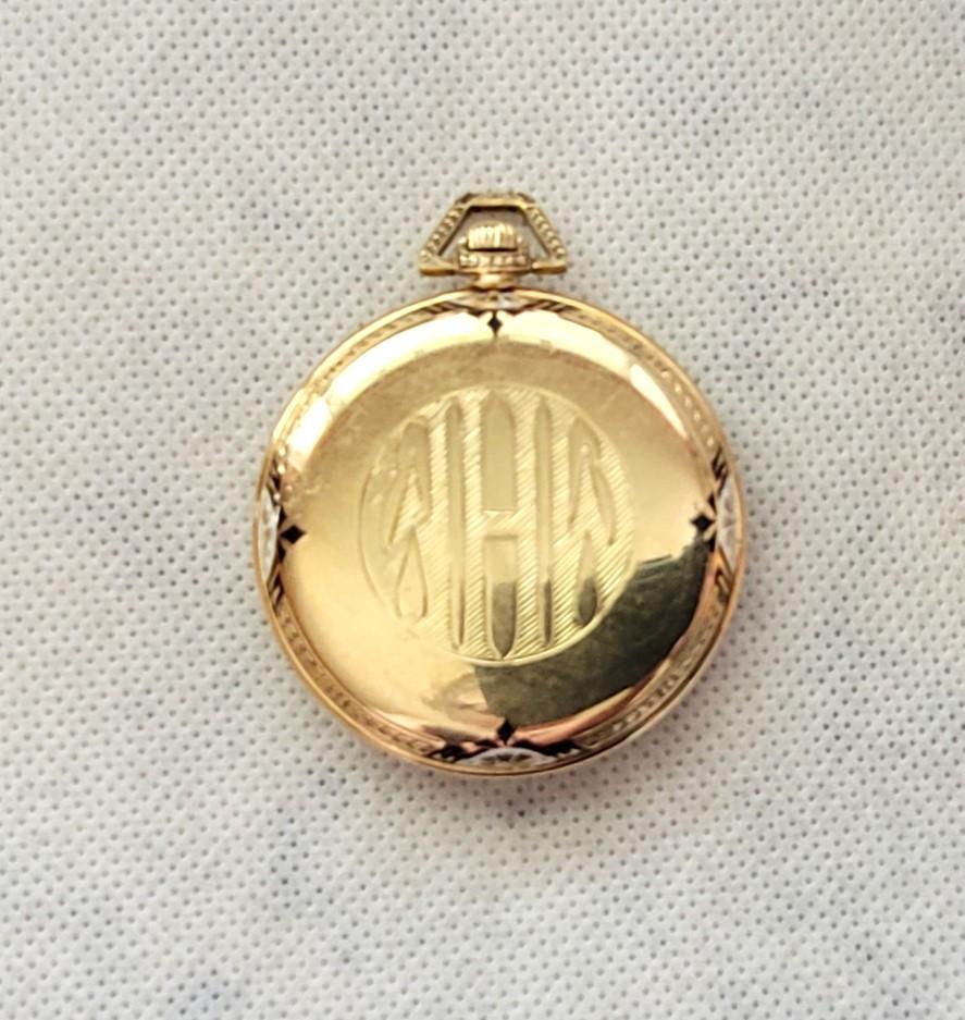 Oro giallo 14kt  1923 Orologio da tasca Waltham 44mm Cassa revisionata Garanzia funzionante In condizioni buone a San Diego, CA