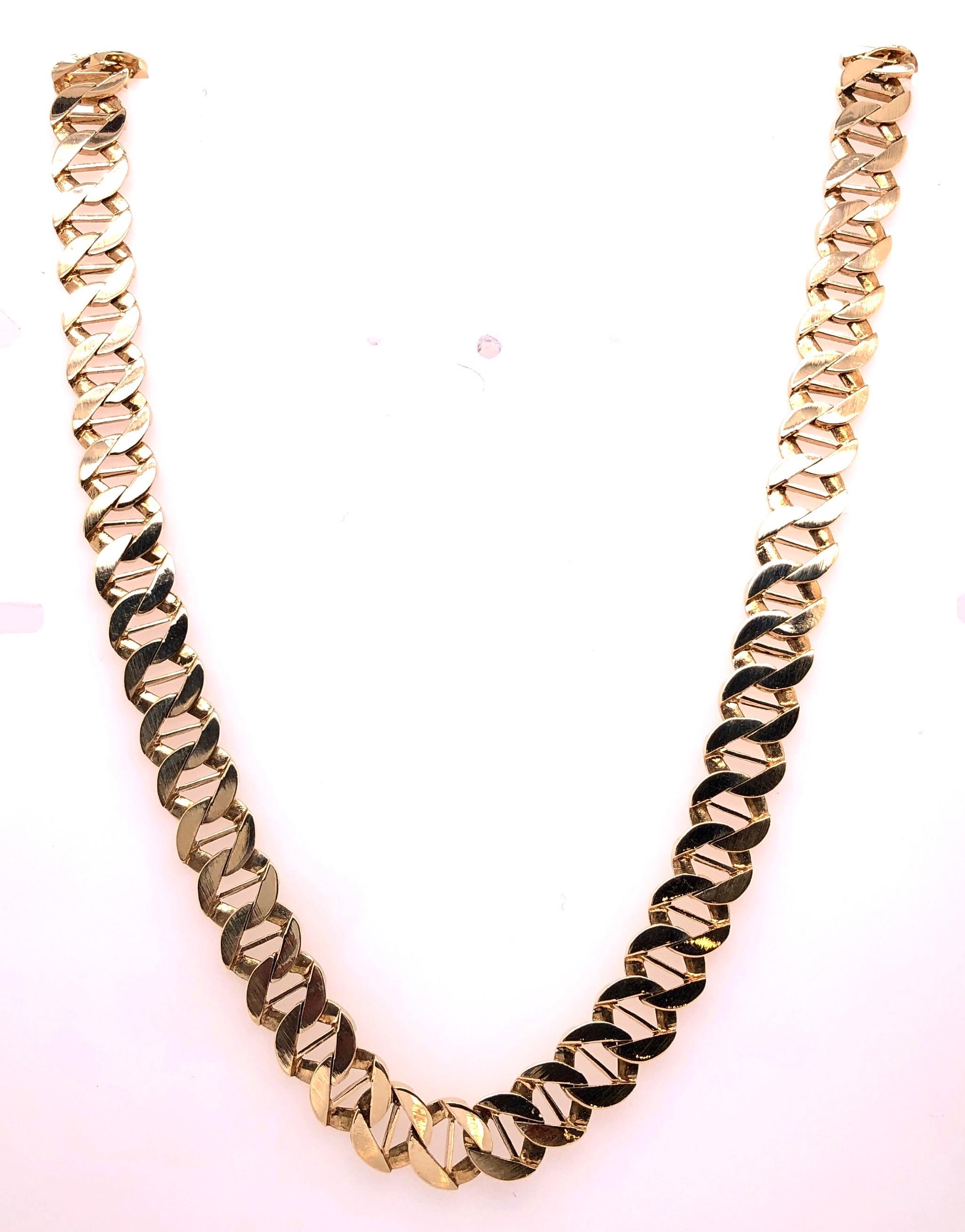 14Kt Yellow Gold 24 inch Fancy Link Necklace.
43 grams total weight