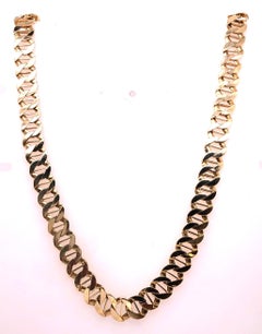 14 Karat Gelbgold Ausgefallene Gliederhalskette