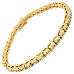 14Kt Yellow Gold 3.00ct Channel-Set Diamond Tennis Bracelet