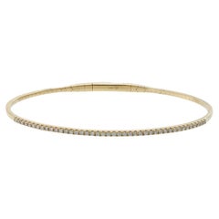 14KT Yellow Gold .50ct Diamond Flex Bangle