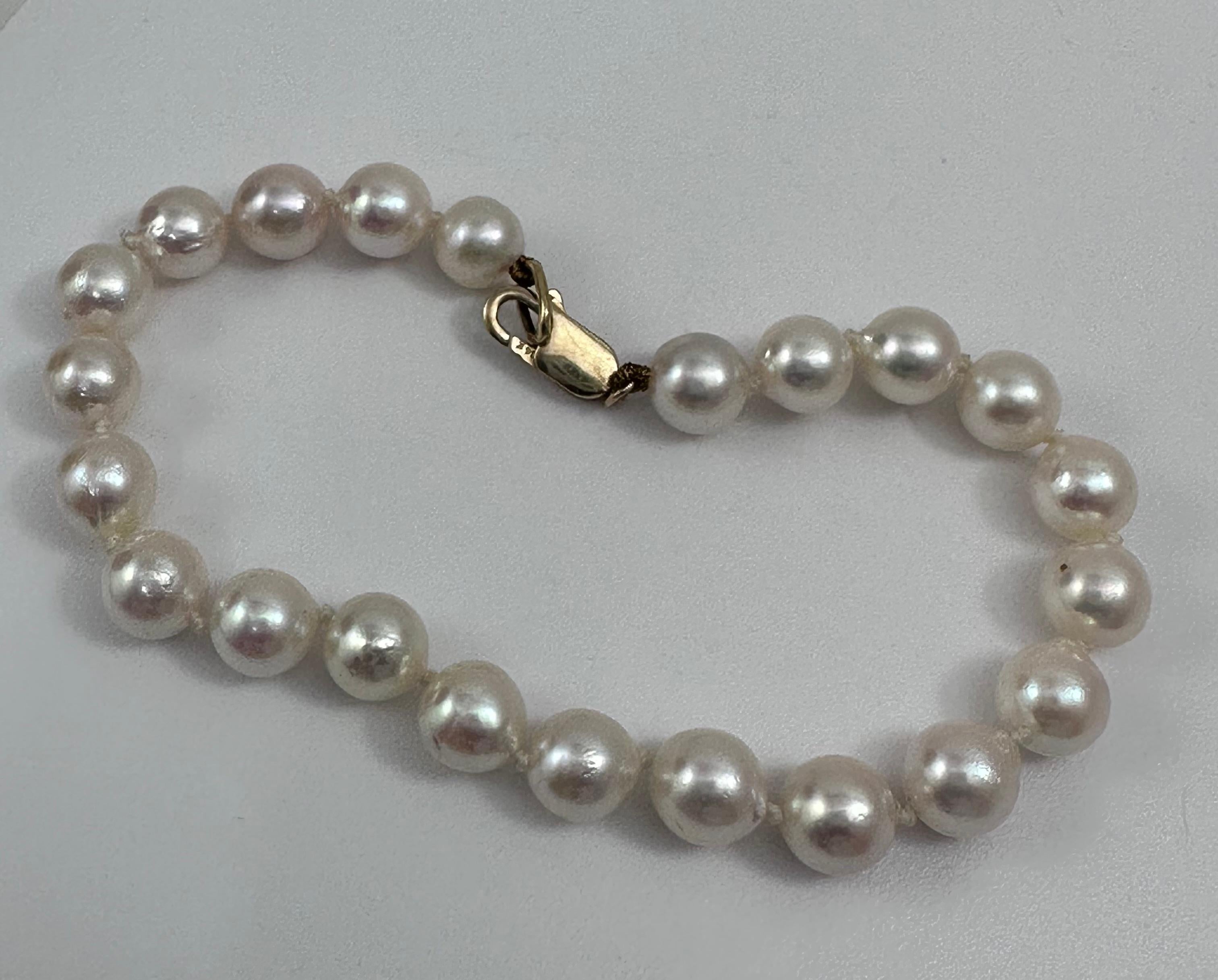 Artisan 14kt Yellow Gold 6.5mm Round Pearl 7.5