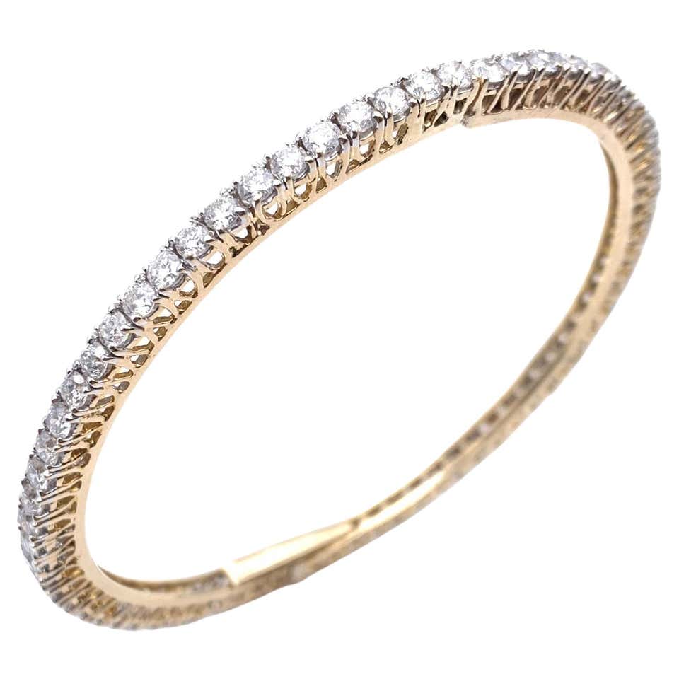 Expensive Bangles Diamond and Gold Bangle Bracelet For Sale at 1stDibs | expensive ...