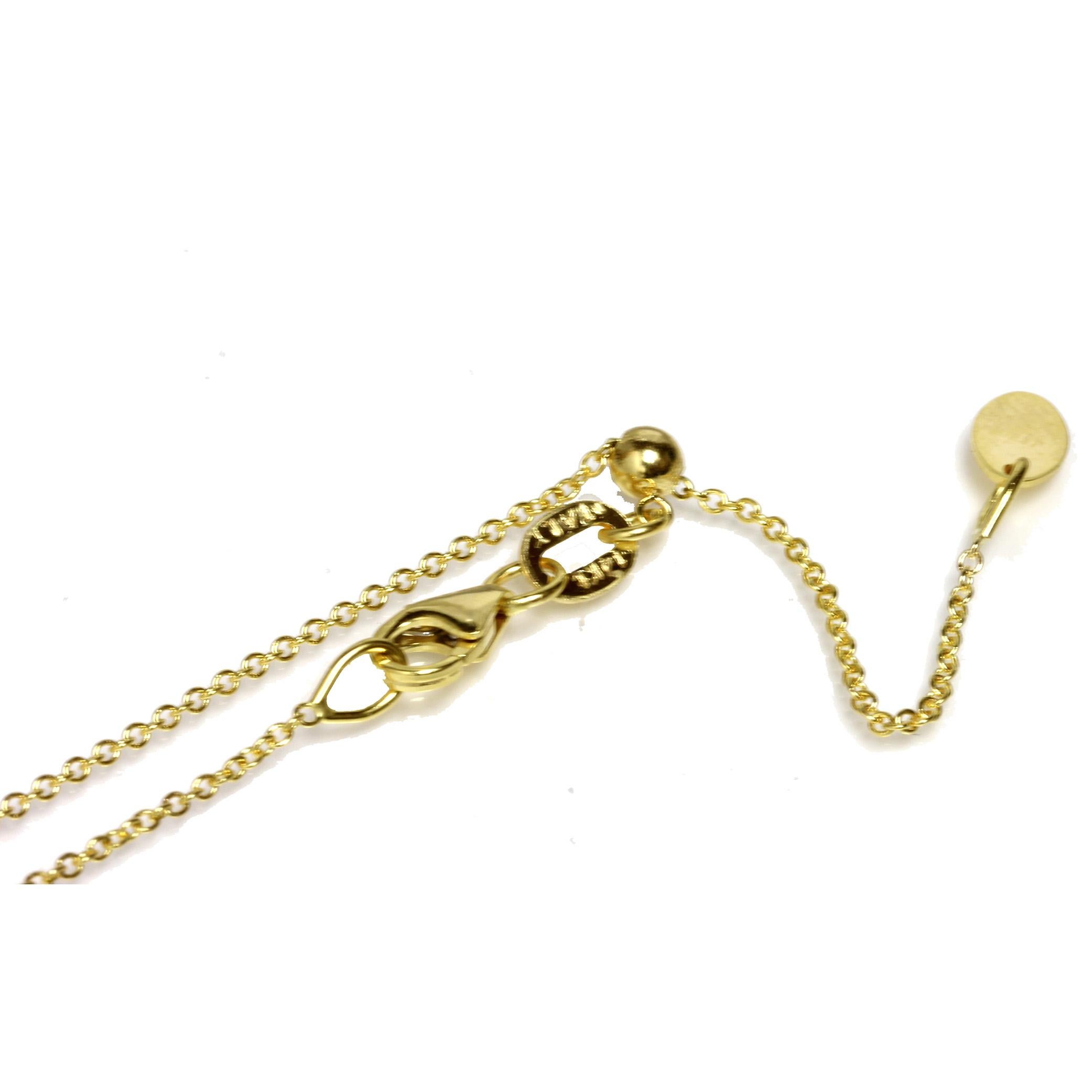 Cadena AJUSTABLE de oro amarillo de 14 quilates de 24 pulgadas  Fácil deslizamiento y ajuste a cualquier longitud más corta en Nuevo estado para la venta en Los Angeles, CA