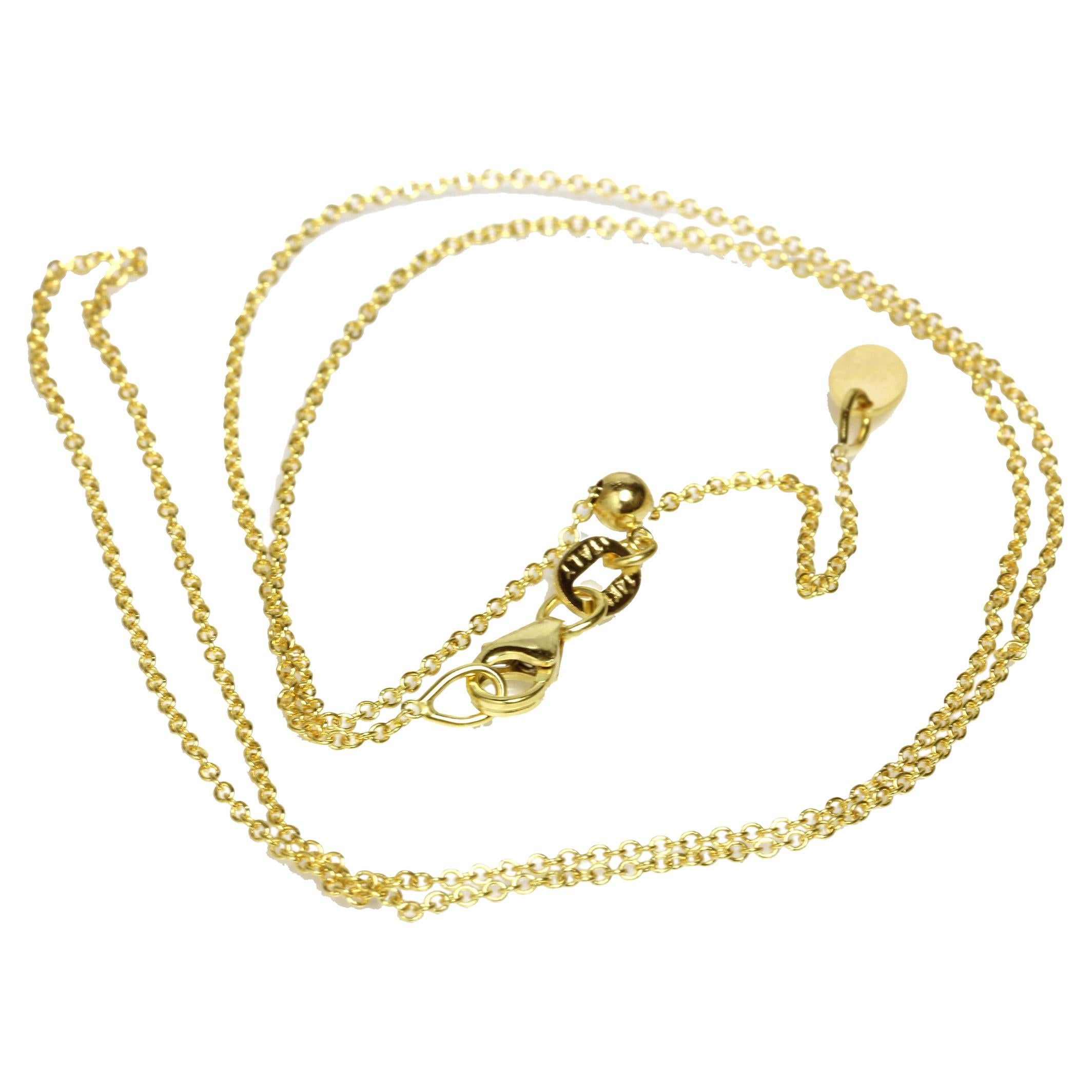 14kt Yellow Gold ADJUSTABLE Chain 24"  Easy slide & adjust to Any Shorter Length For Sale