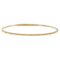 14KT Gelbgold Abwechselnd Diamant Flex Armreif