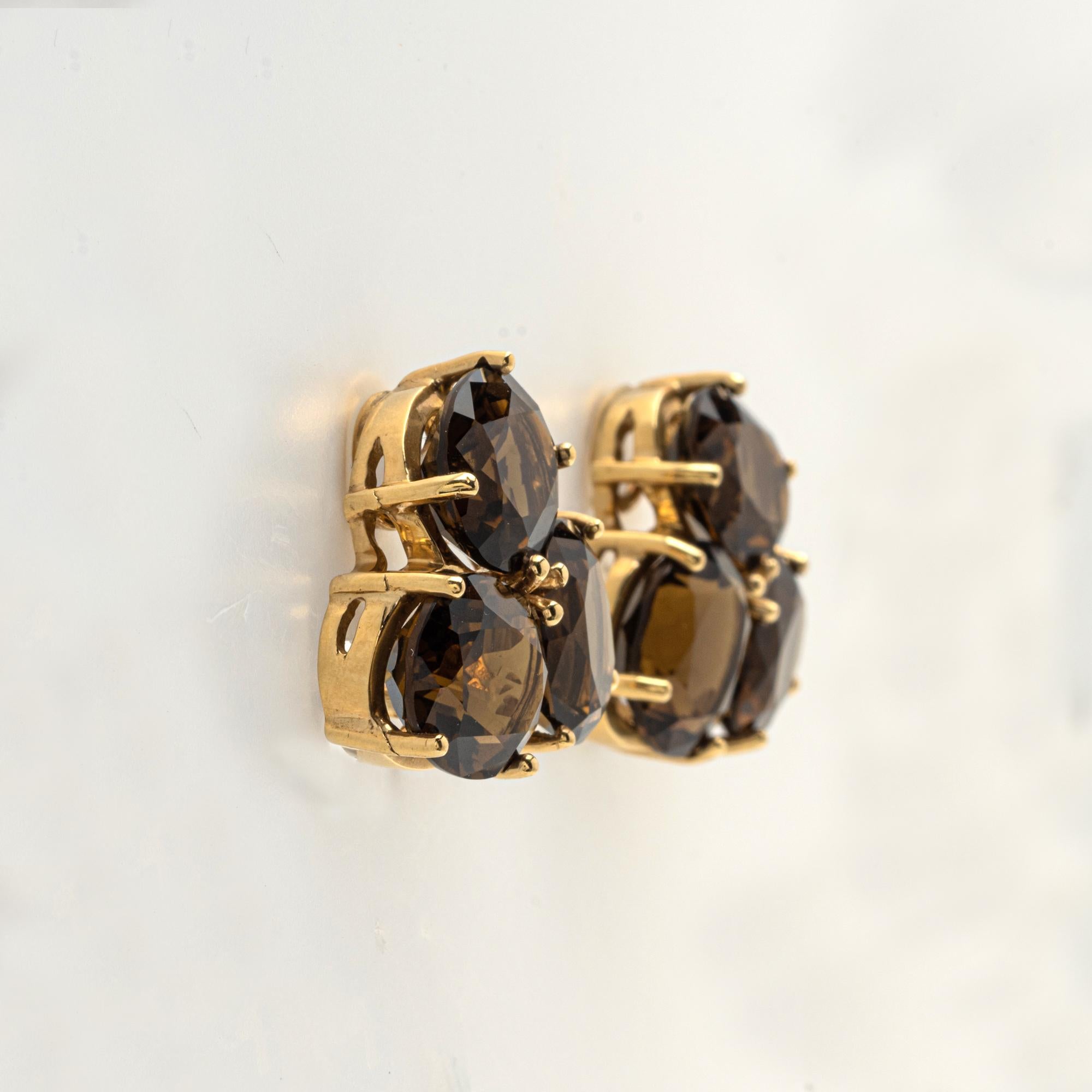 
14kt Yellow Gold and Topaz Earrings
post fittings
21 x 22 mm
