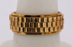 14 Karat Yellow Gold Band Ring or Wedding Ring Weave Design