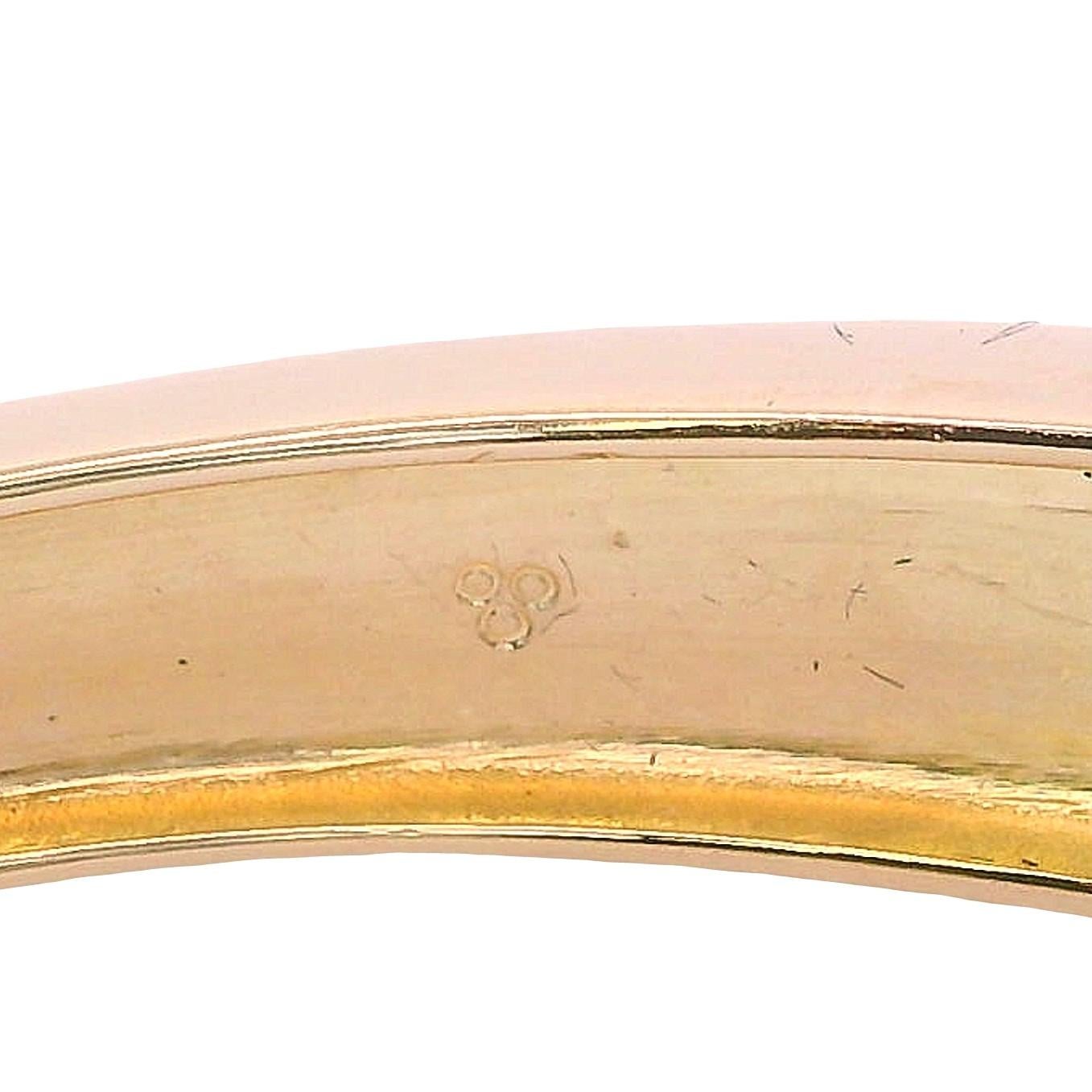 Pulsera brazalete de oro amarillo de 14 quilates con 13,0 quilates de zafiros azules y diamantes en venta 4