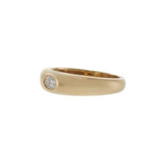 14KT Yellow Gold Bezel Set Oval Diamond Ring