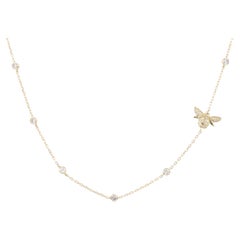 Collier papillon en or jaune 14KT