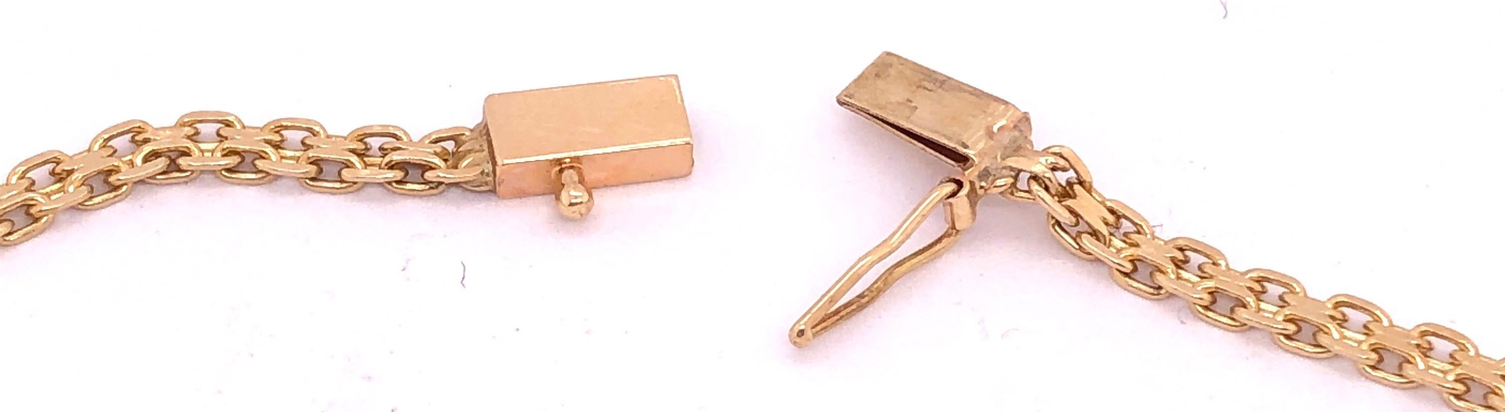14 Karat Gold Kabel-Halskette mit Diamant und Saphir Soldered Anhänger .40TDW im Angebot 5