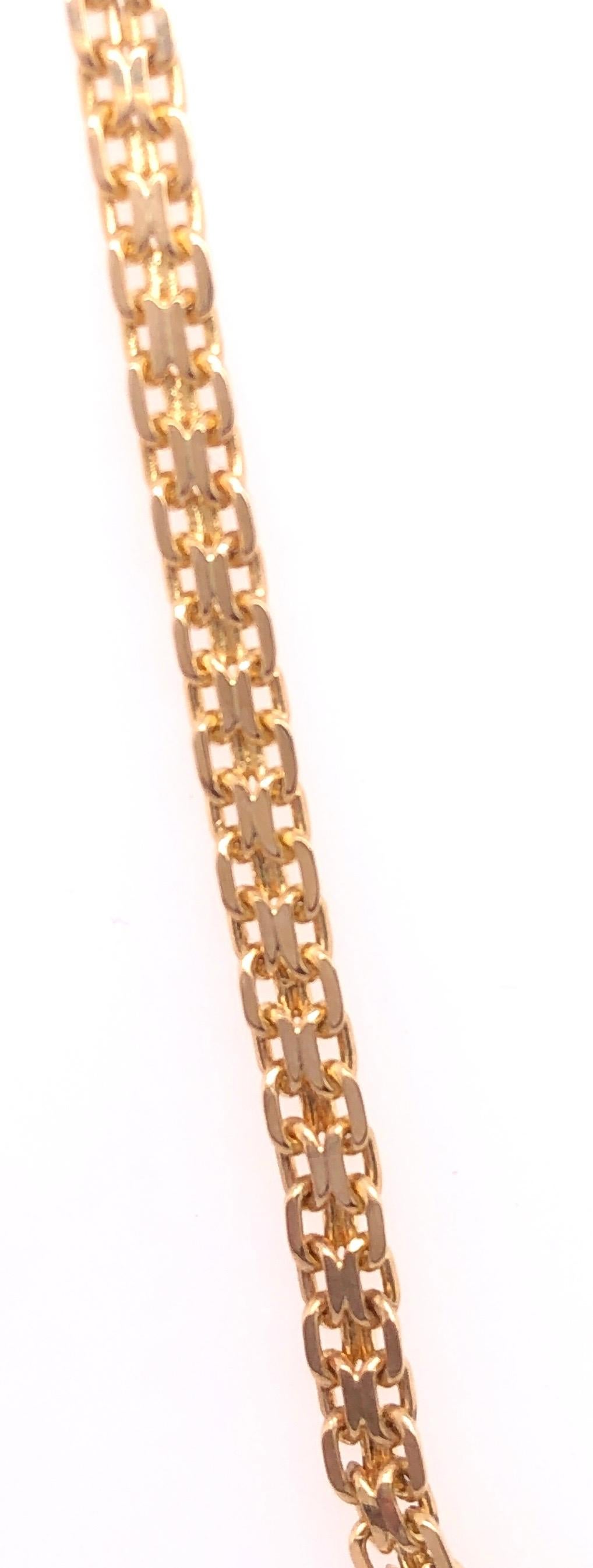 14 Karat Gold Kabel-Halskette mit Diamant und Saphir Soldered Anhänger .40TDW im Angebot 6