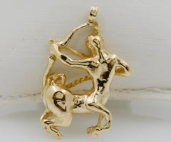 14 Karat Yellow Gold Centaur Greek Mythology Charm