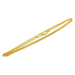 14kt Gelbgold Kette Designer Herco Weizen Italienisch 2.8gm Neu, 16-Zoll, .8 mm