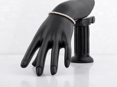 Bracelet tennis classique en or jaune 14 carats serti de diamants (5,0 carats)