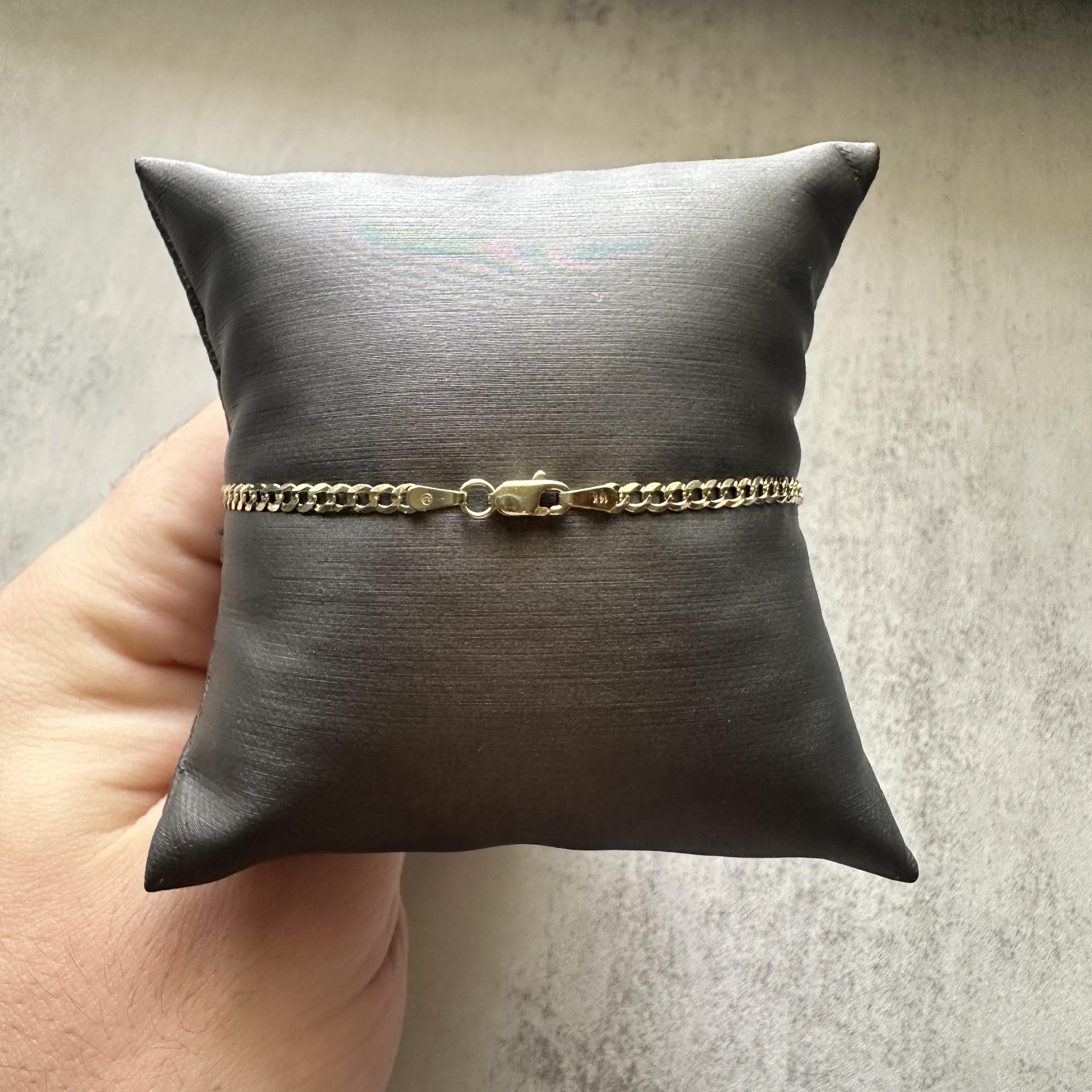 14kt Gelbgold Curb-Armband - 7 5/8