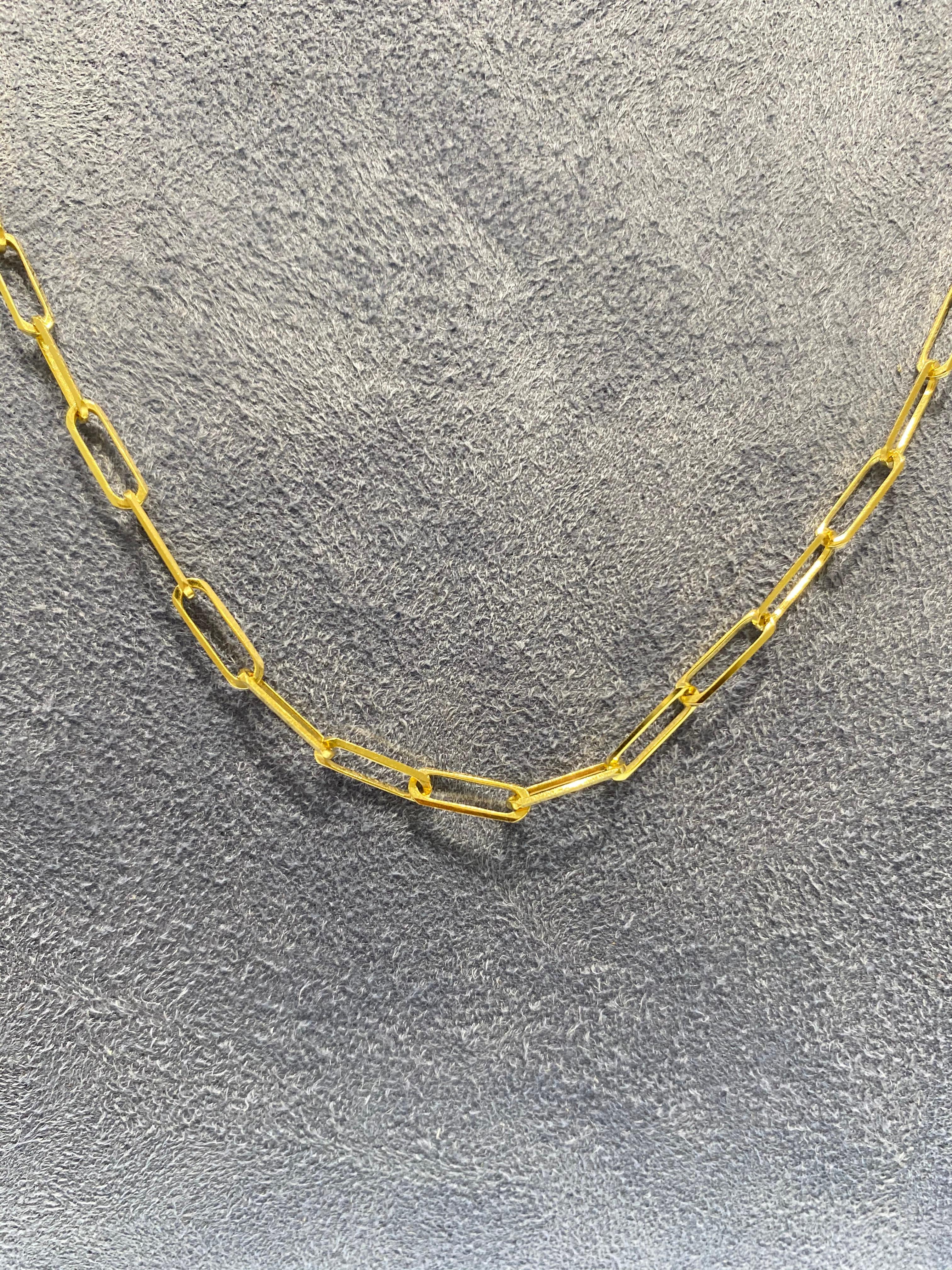14 Karat Yellow Gold Dainty Chain Necklace 1