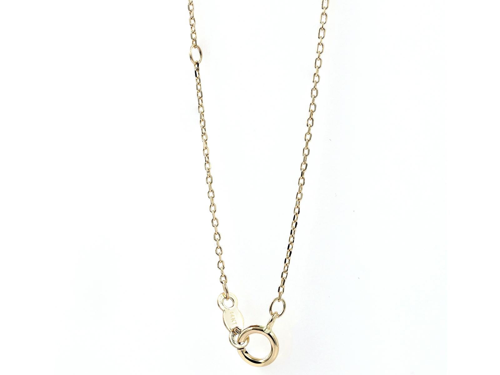 Collana con farfalla in oro giallo 14KT con pietre Pavé