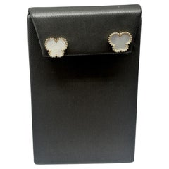 14kt Yellow Gold Designer Effy Mother of Pearl Stud Earrings - 11mm, New