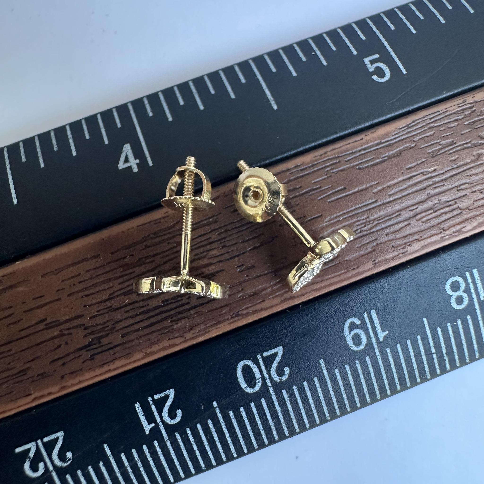 Women's 14kt Yellow Gold Diamond Butterfly Earrings - 0.09ctw GH SI Diamonds, New