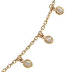 14KT Gelbgold Diamant Tropfen Halskette - 18 Zoll, 0,50CTW