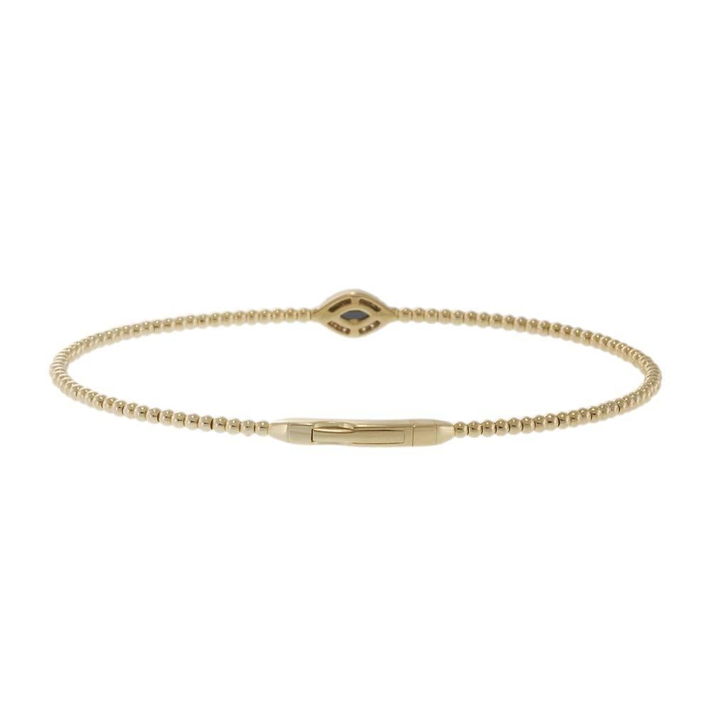 14KT Yellow Gold Diamond 'Evil Eye' Flex Bangle In New Condition For Sale In New York, NY