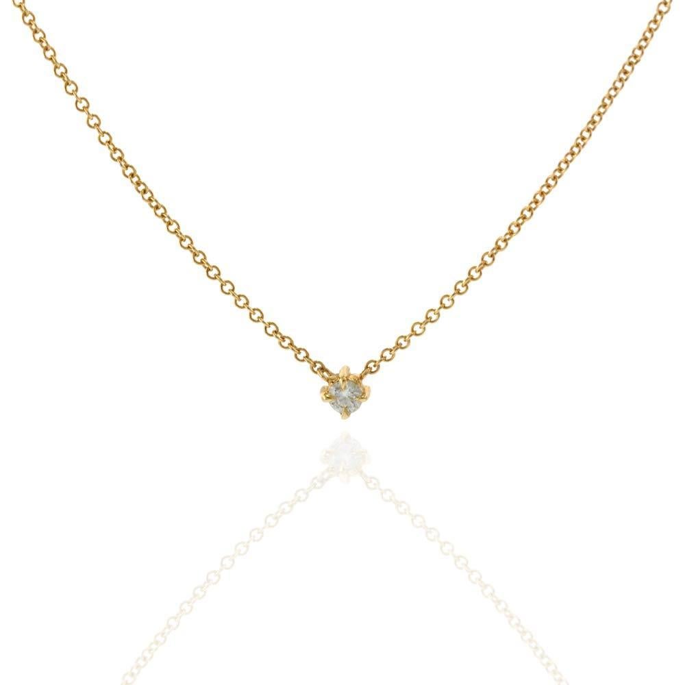 Collier en or jaune 14KT avec diamants Pour femmes en vente