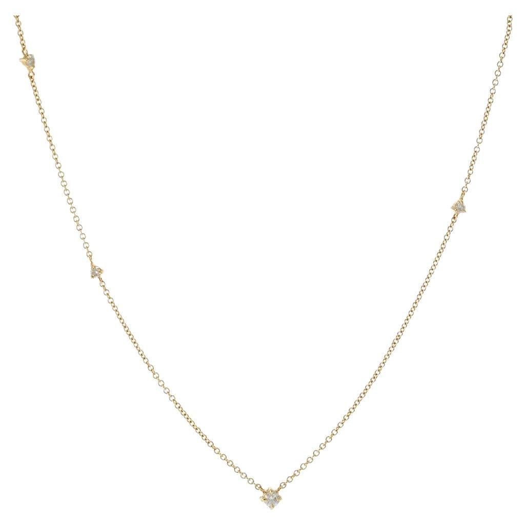 14KT Yellow Gold Diamond Necklace