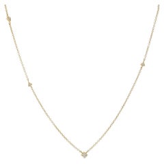 Collier en or jaune 14KT avec diamants