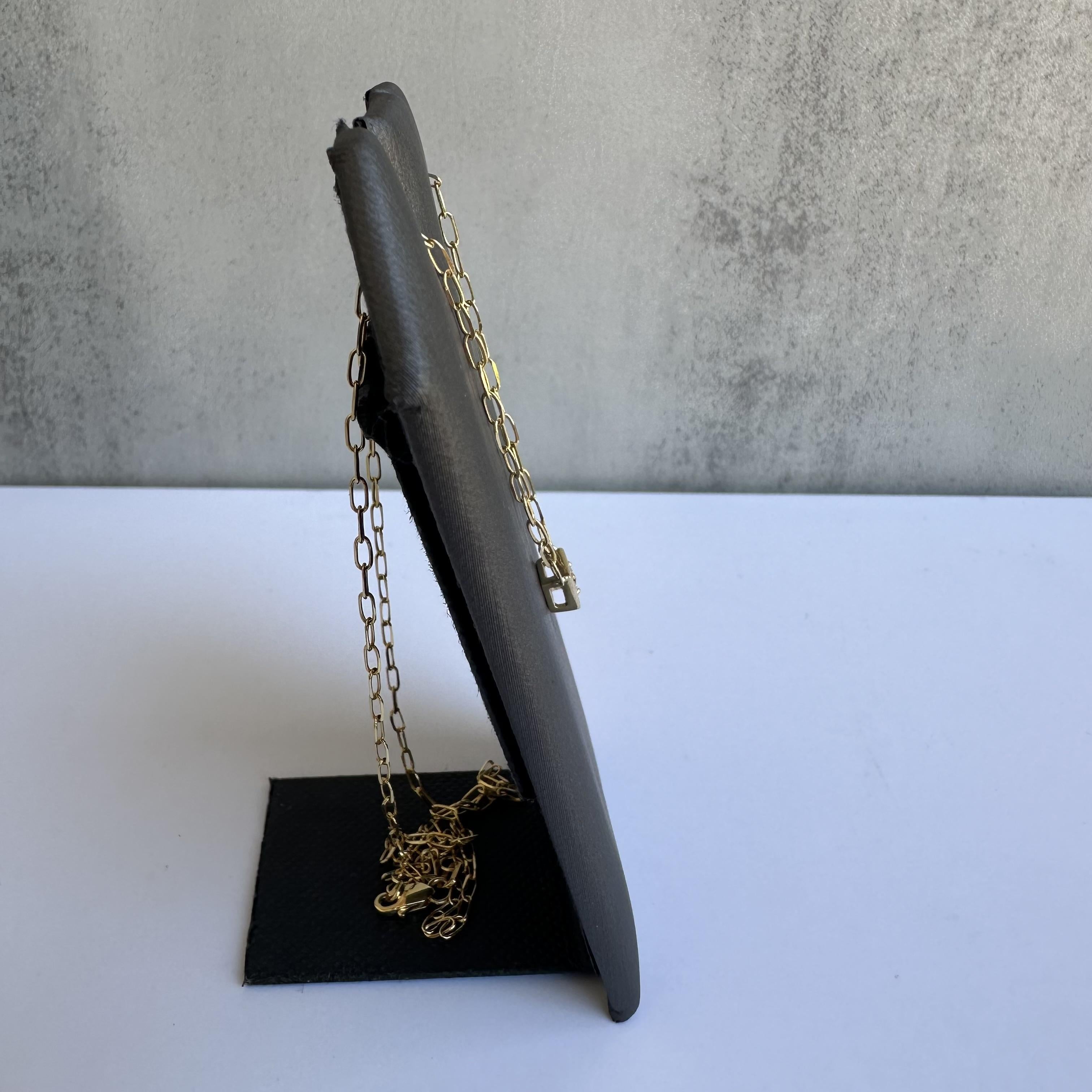Contemporary 14kt Yellow Gold Diamond Paperclip Necklace - 0.10ctw GH SI Diamond, 18 inches
