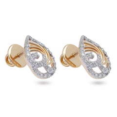 14kt Yellow Gold & Diamond Peacock Earring