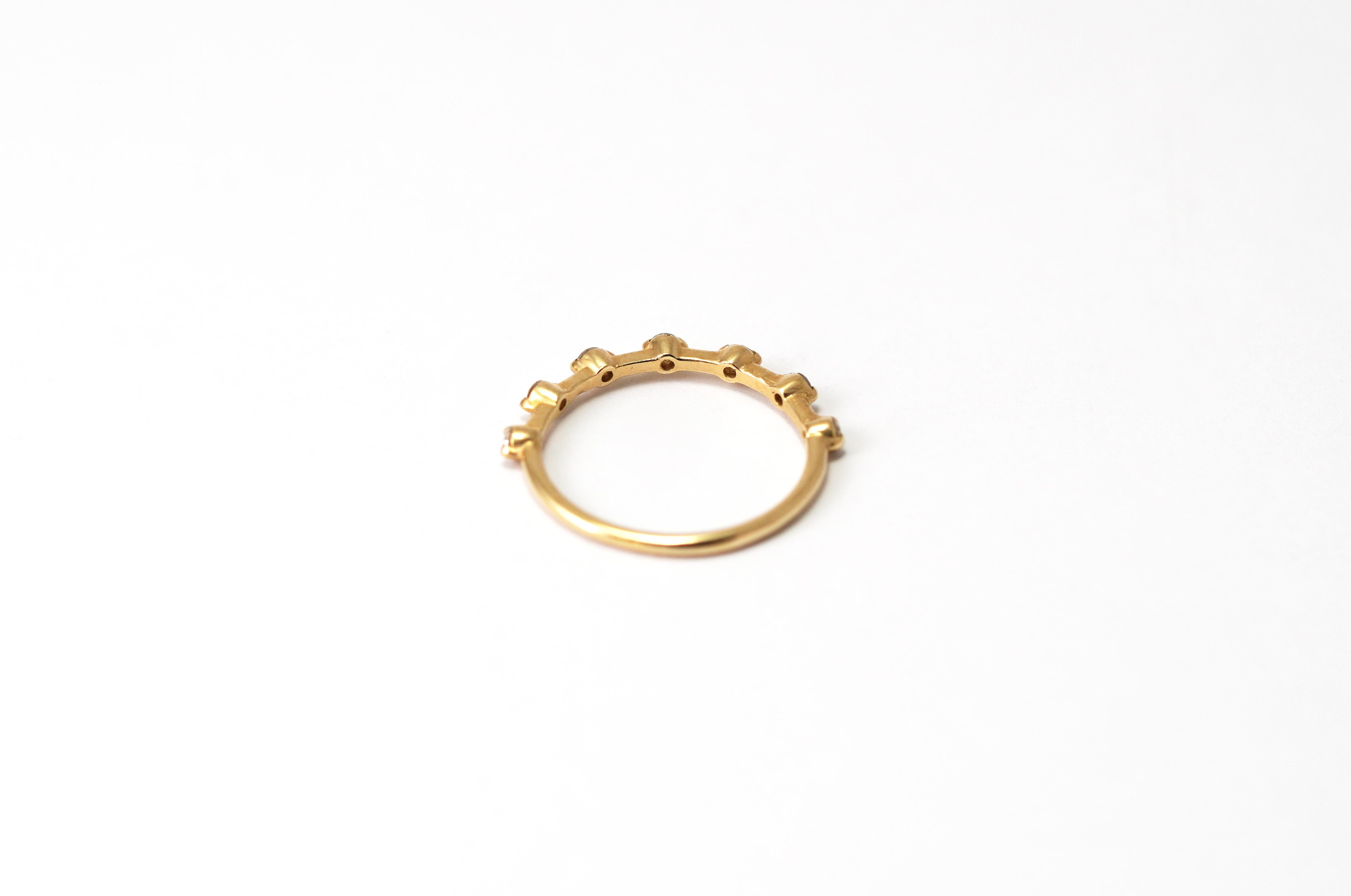 Bague en or jaune 14kt avec diamant Neuf - En vente à София, BG