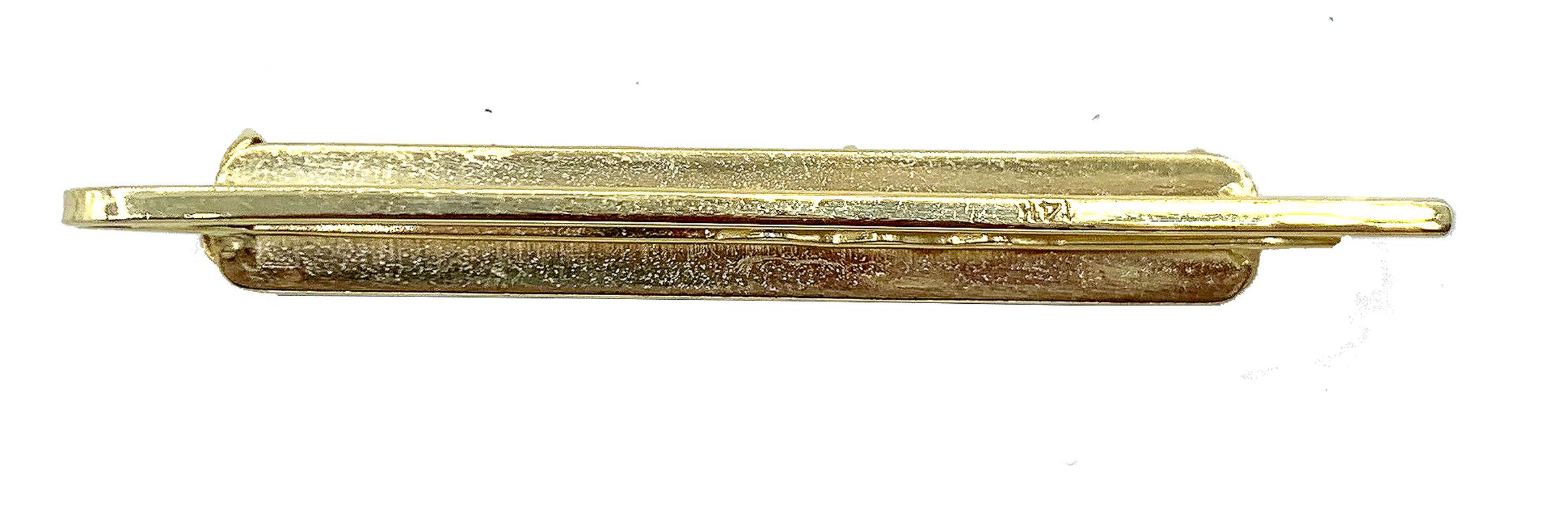 Women's or Men's 14 Karat Yellow Gold Diamond and Ruby Female Hair Pin Set