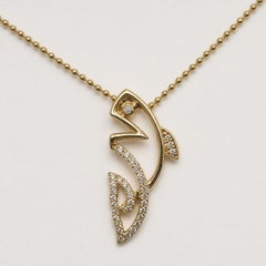 14kt Yellow Gold Diamond Shark Pendant .25cttw Round Diamonds 17 In Chain 4.4 Gr