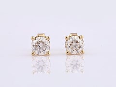 Pendientes de oro amarillo de 14 quilates con diamantes